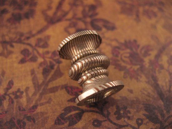 Ti_Gear_Design - Lg Mokume Lanyard Bead