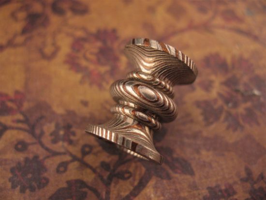 Ti_Gear_Design - Lg Mokume Lanyard Bead - Image 5