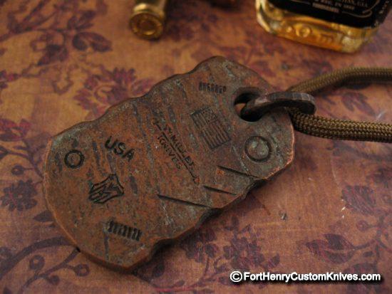 Miller Bros. Blades - Custom Copper Dog Tag Pendant - Image 3