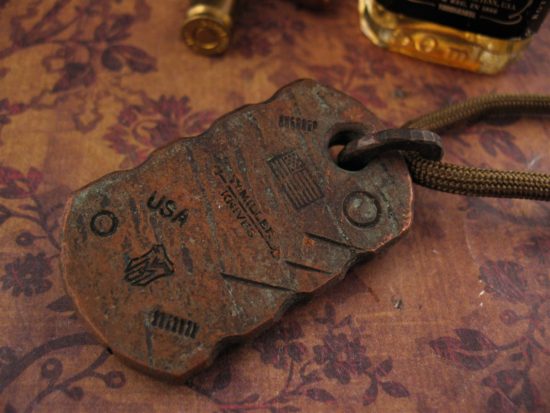 Miller Bros. Blades - Custom Copper Dog Tag Pendant - Image 3