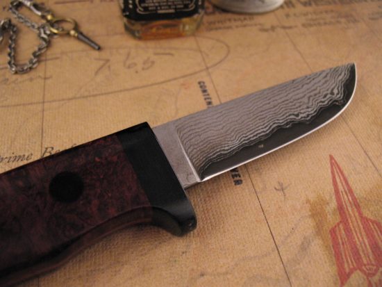 Hiroaki Ohta - Rare Woods Belt Knife - VG10 Damascus - Image 5