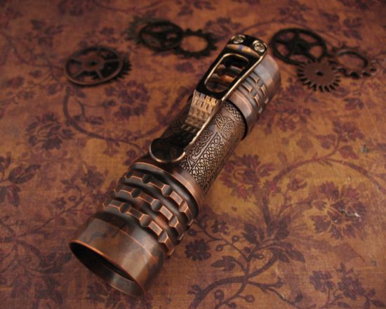 Ti2Design / Mike Bond - Custom Copper Pele Light - Prototype "Viking" Etch - Image 4