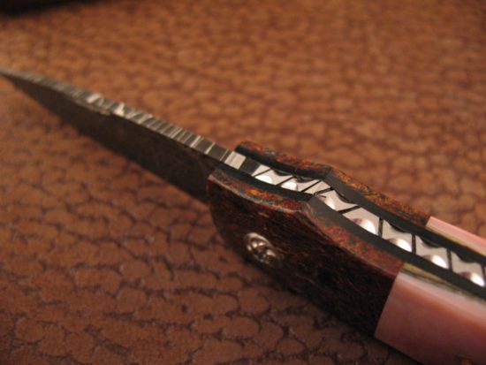 WD Pease - Fresh Water Pearl Lockback - Eggerling Damascus - Image 6