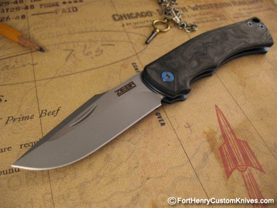 Michael Zieba - NEW - Custom Heritage Slipjoint - Carbon Fiber
