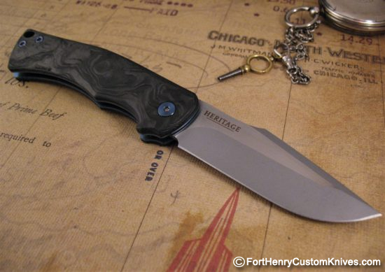 Michael Zieba - NEW - Custom Heritage Slipjoint - Carbon Fiber - Image 7