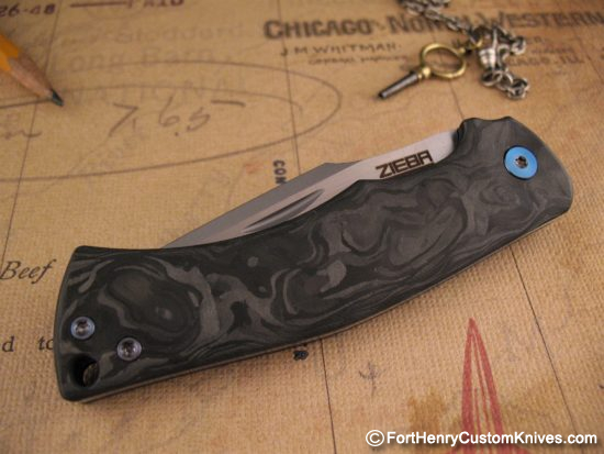 Michael Zieba - NEW - Custom Heritage Slipjoint - Carbon Fiber - Image 2