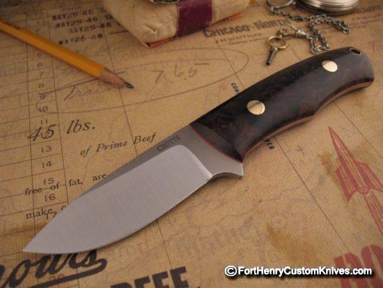 Dan Crotts - Custom Drop Point - Rosewood Burl