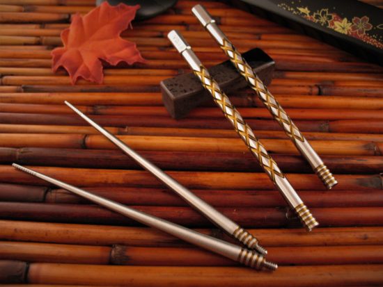 Steve Kelly - Ti Sushi Chopsticks - Custom Anodized Titanium - Image 6