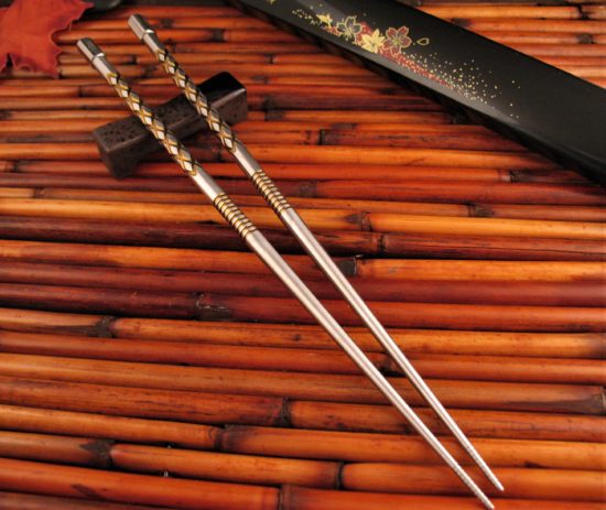 Steve Kelly - Ti Sushi Chopsticks - Custom Anodized Titanium