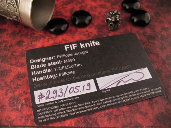 Custom Knife Factory/Philippe Jourget Collab - Lim Ed FIF23 - Zirc Accents - Image 8