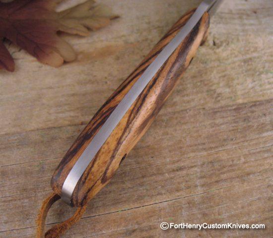 Charles De Buyer / Opus Knives - Custom Ness Wolf - Zebrano Wood - Image 4