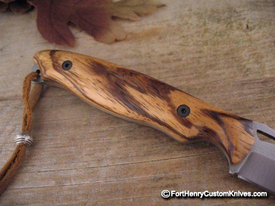 Charles De Buyer / Opus Knives - Custom Ness Wolf - Zebrano Wood - Image 5