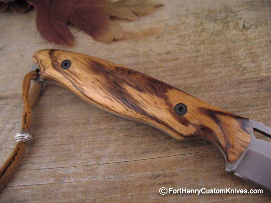 Charles De Buyer / Opus Knives - Custom Ness Wolf - Zebrano Wood - Image 5