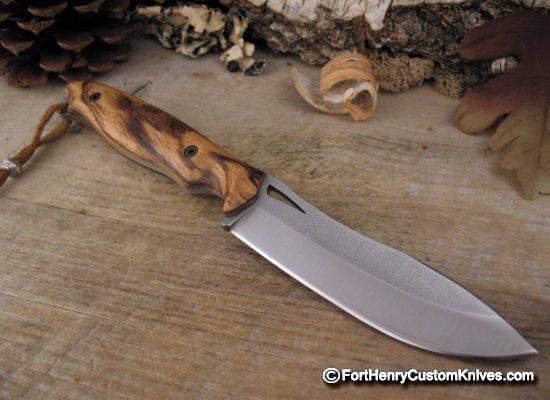 Charles De Buyer / Opus Knives - Custom Ness Wolf - Zebrano Wood - Image 6