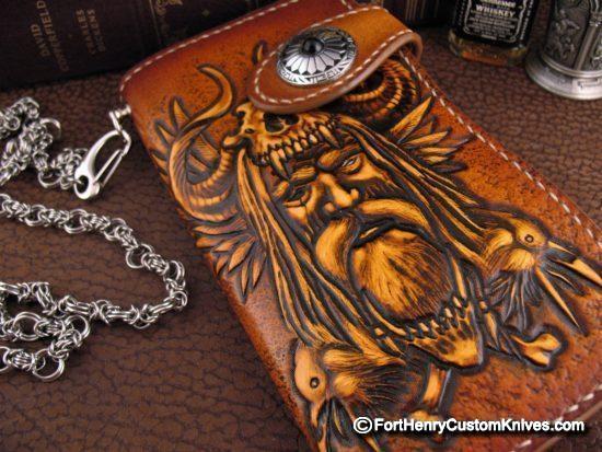 Vardi - Large Custom Leather Wallet w/Chain