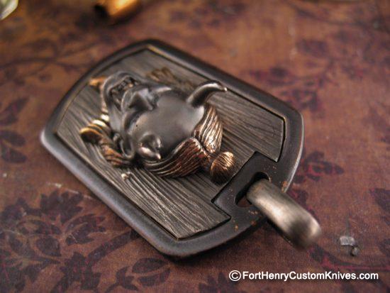 Beard & Bones - Tri Metal 3D Dog Tag - "Hannya" - Image 4