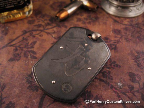 Beard & Bones - Tri Metal 3D Dog Tag - "Hannya" - Image 5