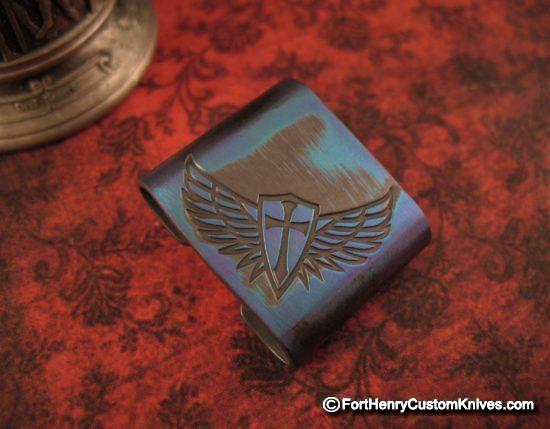 Steel Flame - Crusader Wings Molle Clip - Niobium