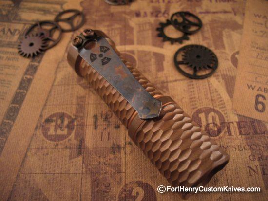 Hanko Machine Works - Copper Gunner Grip Trident - Steel Flame Clip