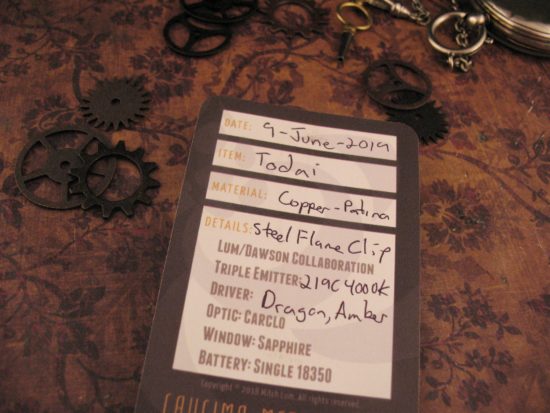 Mitch Lum / Dawson Machine - Custom Copper Todai - Steel Flame - Image 7