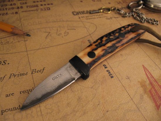 Hiroaki Ohta - Gentleman's Stag Belt Knife - San Mai