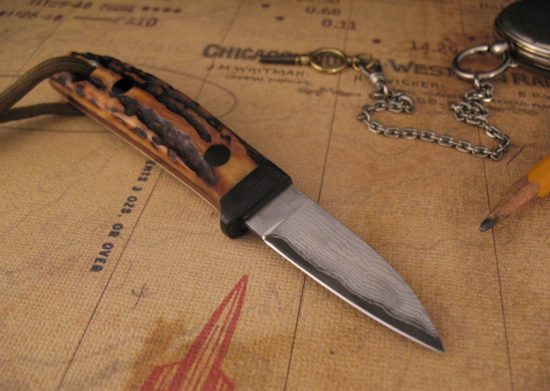 Hiroaki Ohta - Gentleman's Stag Belt Knife - San Mai - Image 5