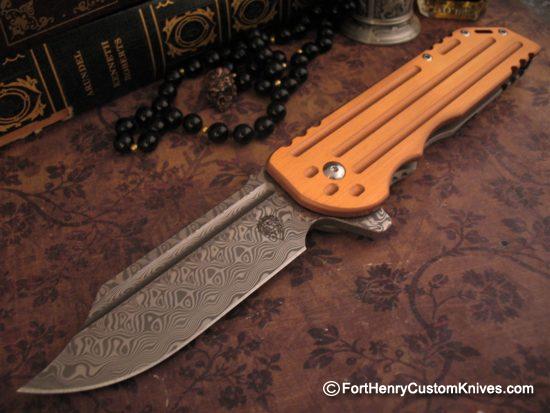 Alpha Hunter - Copperhead War Bowie - Damasteel - #10