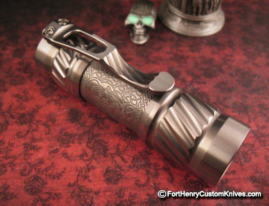 Ti2Design / Mike Bond - Custom Titanium Pele Light - Rare Twist Pattern