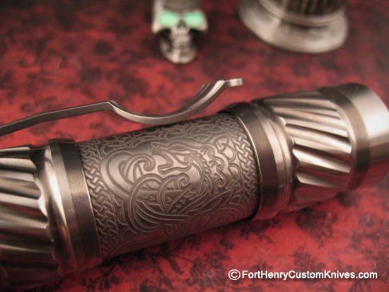 Ti2Design / Mike Bond - Custom Titanium Pele Light - Rare Twist Pattern - Image 3