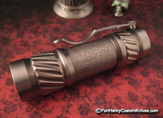 Ti2Design / Mike Bond - Custom Titanium Pele Light - Rare Twist Pattern - Image 7