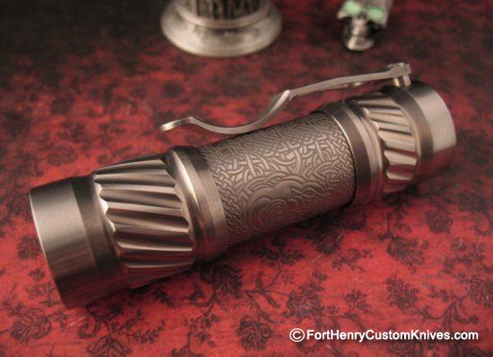 Ti2Design / Mike Bond - Custom Titanium Pele Light - Rare Twist Pattern - Image 7