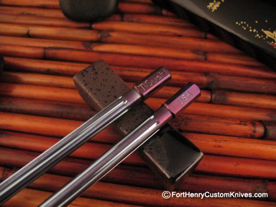 Steve Kelly - Ti Sushi Chopsticks - Custom Anodized Titanium - Image 3