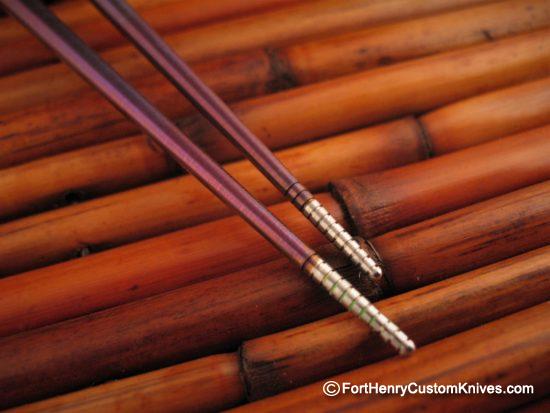 Steve Kelly - Ti Sushi Chopsticks - Custom Anodized Titanium - Image 6