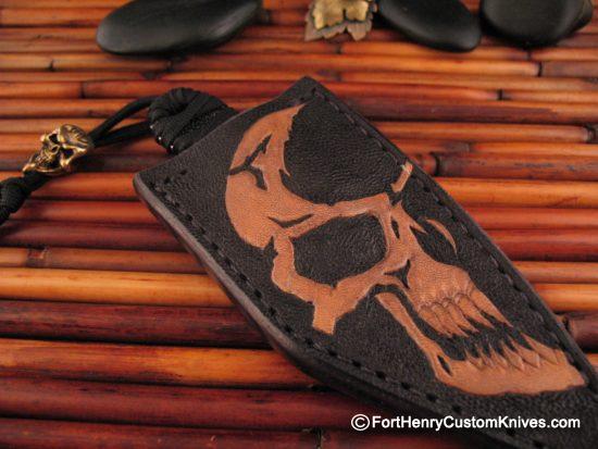 Denis Mura - Skull Kiridashi EDC w/Leather Sheath - Image 8