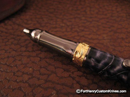 Courtney Turnage - Custom Mammoth Tooth Pen - Free Leather Sheath - Image 4