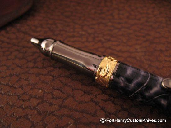 Courtney Turnage - Custom Mammoth Tooth Pen - Free Leather Sheath - Image 4