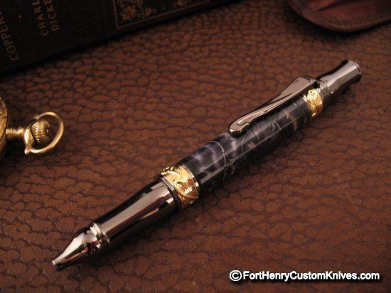 Courtney Turnage - Custom Mammoth Tooth Pen - Free Leather Sheath