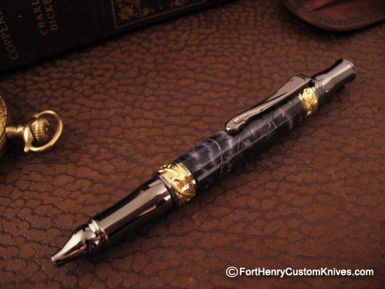 Courtney Turnage - Custom Mammoth Tooth Pen - Free Leather Sheath