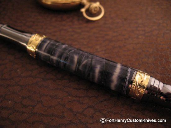 Courtney Turnage - Custom Mammoth Tooth Pen - Free Leather Sheath - Image 8