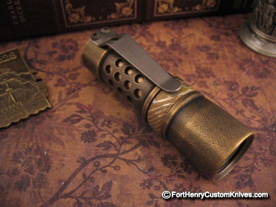 Barrel Custom Flashlight - Custom Brass M2JN - Gen 3