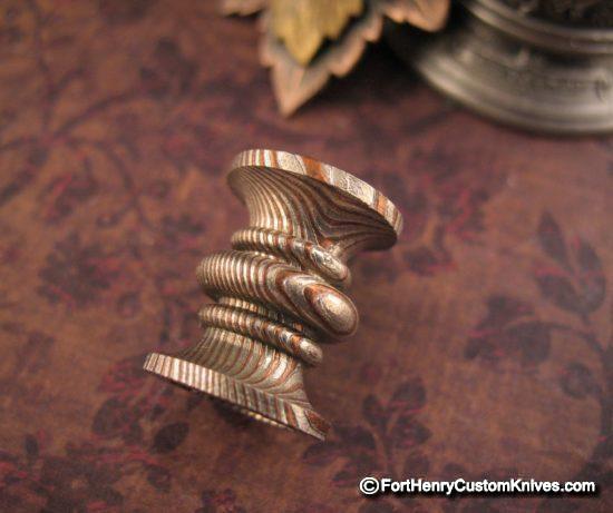 Ti_Gear_Design - Lg Mokume Spool Lanyard Bead