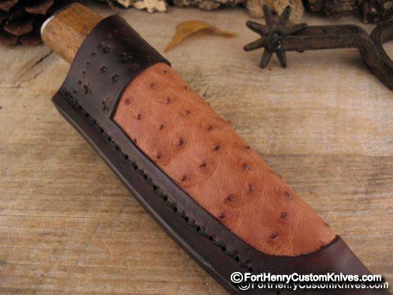 Herb Derr - NEW Twist Damascus Drop Point - Fossilized Sea Cow - Image 14