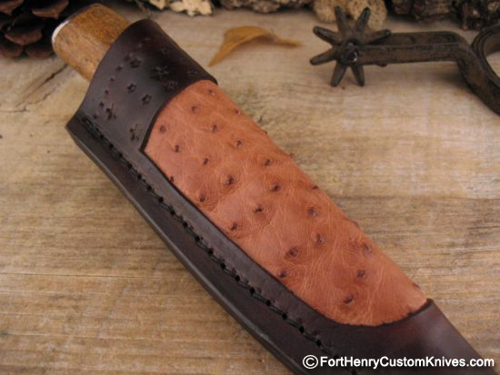 Herb Derr - NEW Twist Damascus Drop Point - Fossilized Sea Cow - Image 14