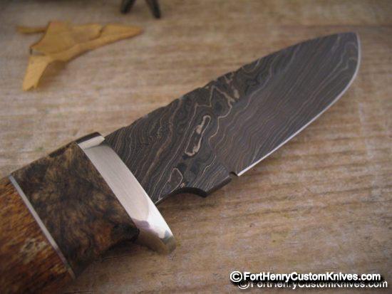 Herb Derr - NEW Twist Damascus Drop Point - Fossilized Sea Cow - Image 11