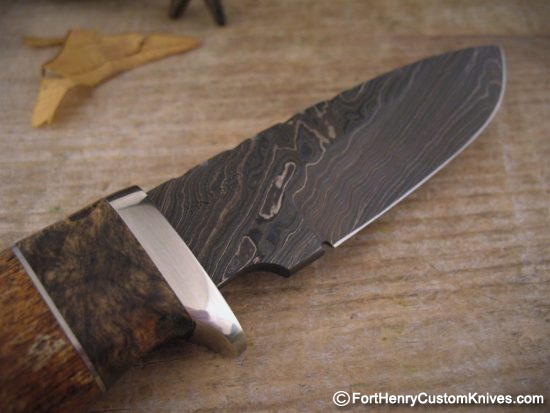Herb Derr - NEW Twist Damascus Drop Point - Fossilized Sea Cow - Image 11