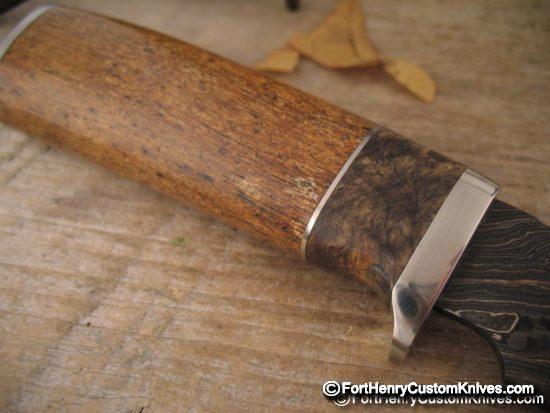 Herb Derr - NEW Twist Damascus Drop Point - Fossilized Sea Cow - Image 12