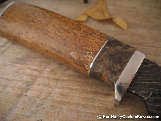 Herb Derr - NEW Twist Damascus Drop Point - Fossilized Sea Cow - Image 12