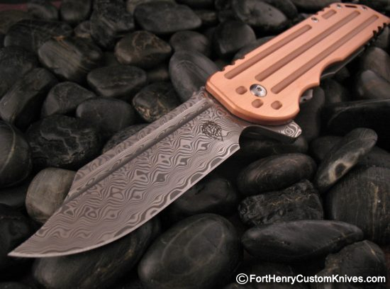 Alpha Hunter - Copperhead War Bowie - Damasteel - #2