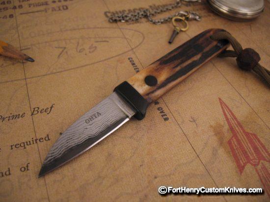 Hiroaki Ohta - Gentleman's Stag Belt Knife - San Mai