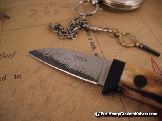 Hiroaki Ohta - Gentleman's Stag Belt Knife - San Mai - Image 3